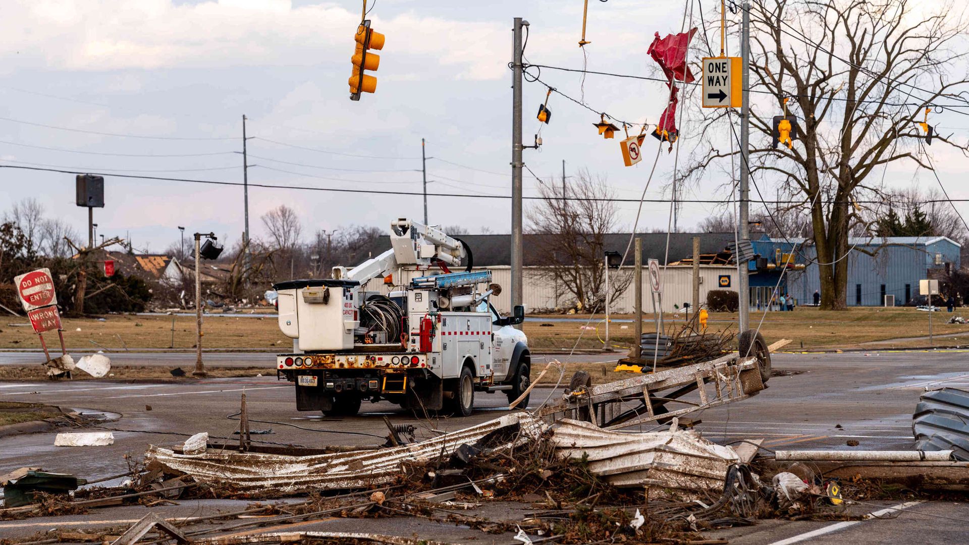 Four killed as tornadoes and powerful storms leave trail of destruction