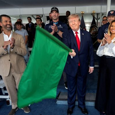 Trump waves green flag to kick off IndyCar race through streets of Washington
