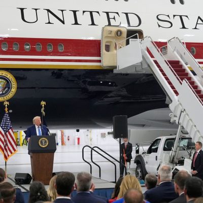 Trump unveils new converted Air Force One jet he accepted as gift from Qatar